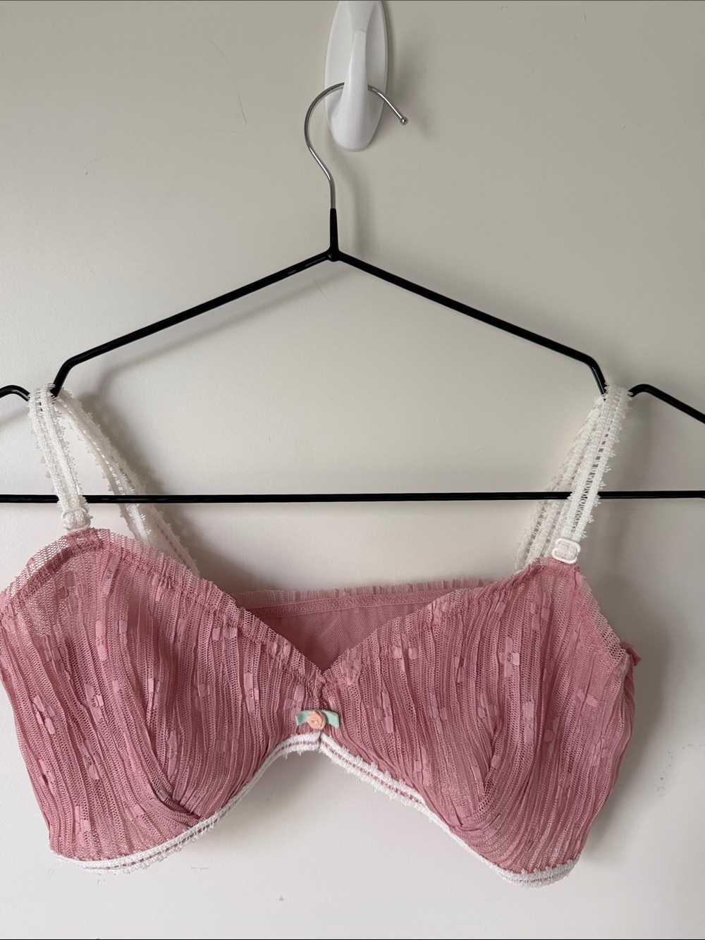 Free People Pink Mesh Lace Bralette